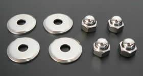 Kit complet de fixation des supports de cale-pieds avant
